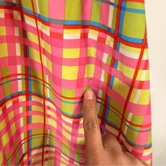 New York & Company 7th Avenue Design Studio Retro Cotton Plaid Skirt Size 14 - Picture 7 of 10